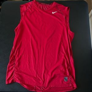 Red 2XL Nike Pro DRI-FIT Cutoff Shirt